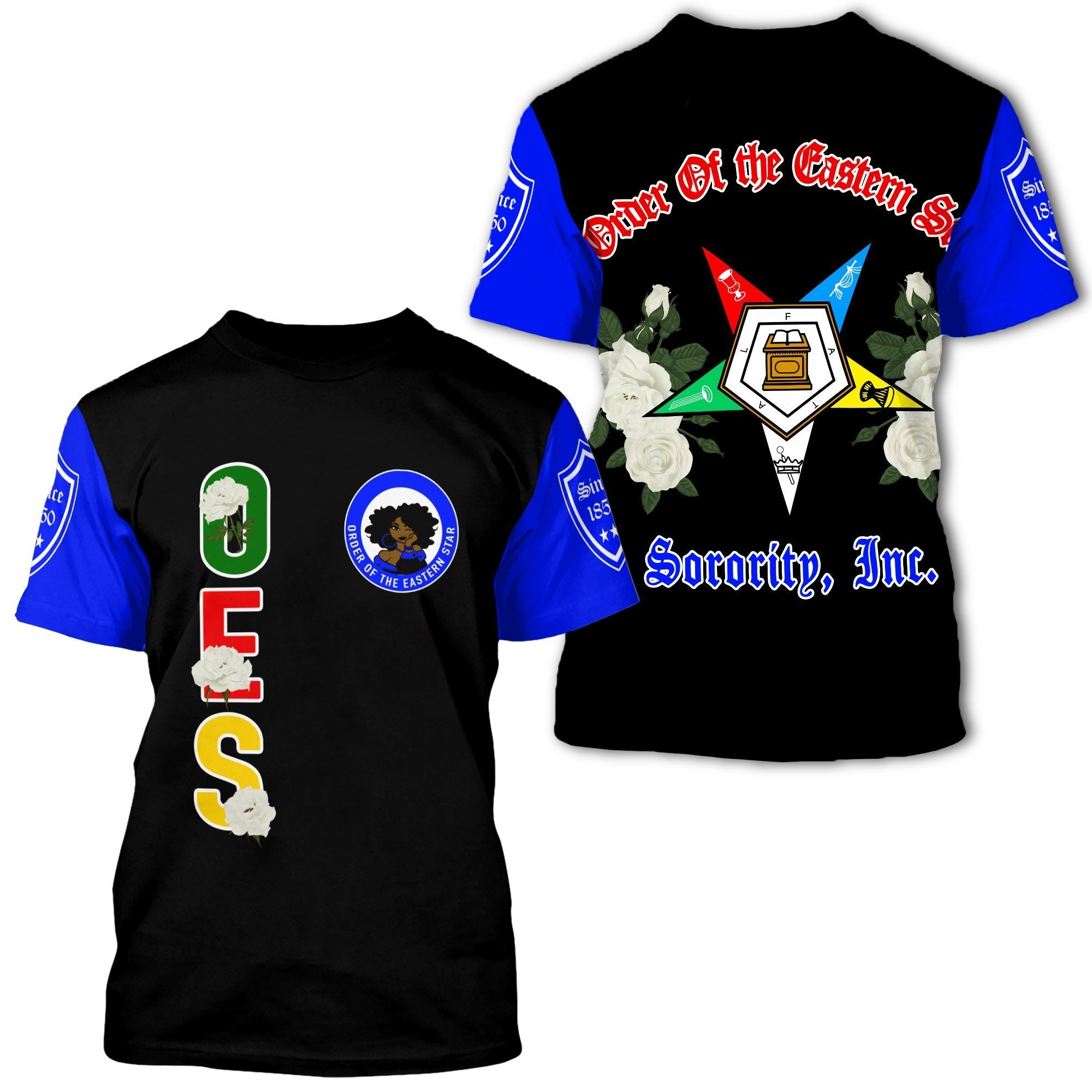 Greek Life T-Shirt – Order Of The Eastern Star White Rose Greek Life T-Shirt