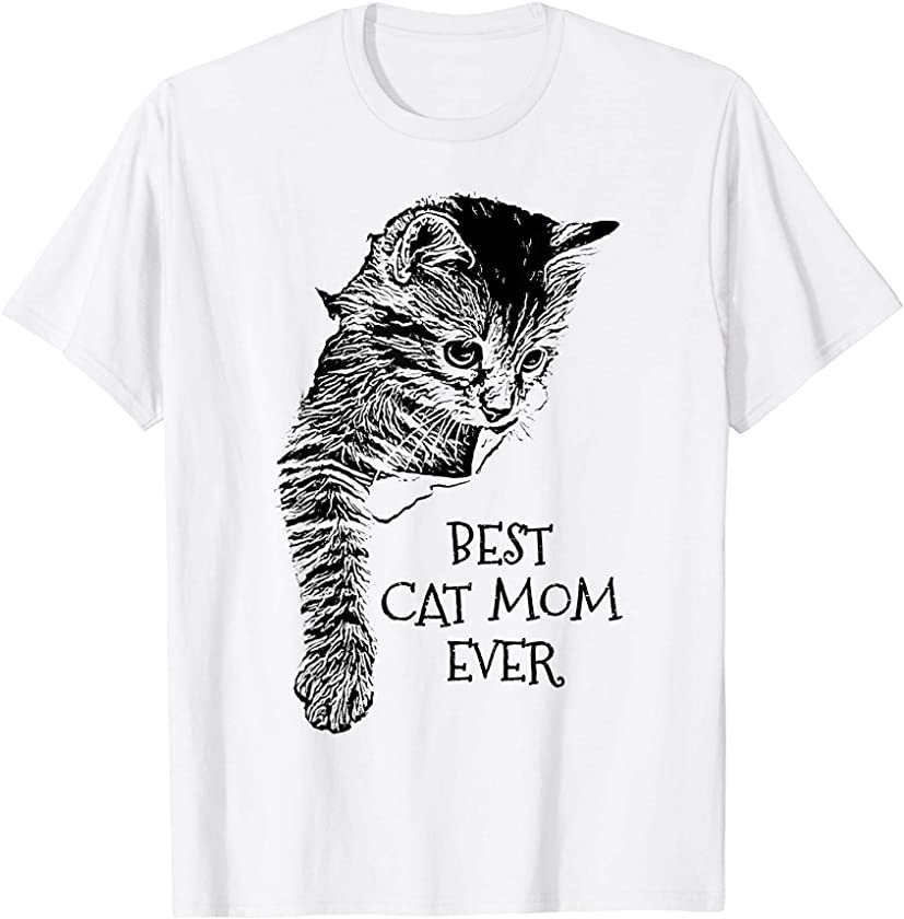 Best Cat Mom Ever Kitten Mother’s Day Gifts for Cat Lover T-Shirt