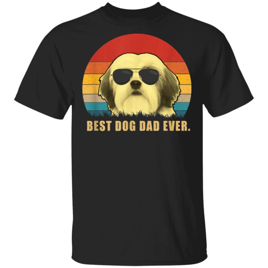 Vintage Best Dog Dad Ever T shirt Lhasa Apso Shirts