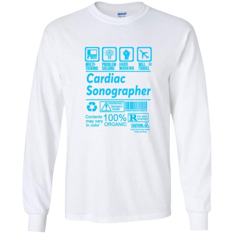 AGR CARDIAC SONOGRAPHER SOLVE PROBLEMS DESIGN Long Sleeve T-Shirt