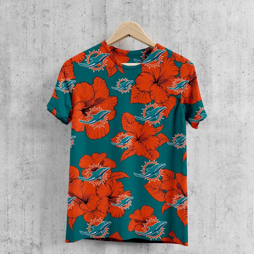 Miami Dolphins Tropical Floral T-Shirt