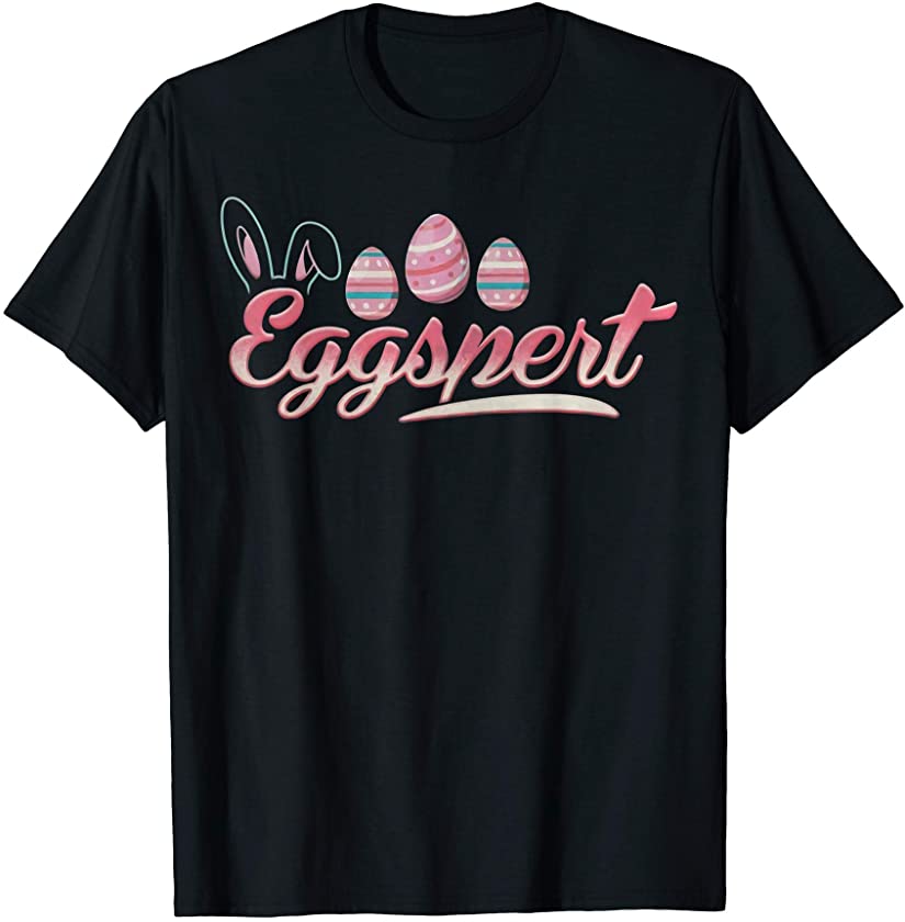 Retro Vintage Bunny Easter Eggs Hunting Mens Womens Kids T-Shirt