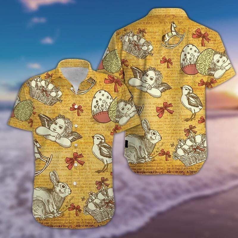 Discover Cool Vintage Happy Easter Unisex Hawaii Aloha Shirts Ha36405