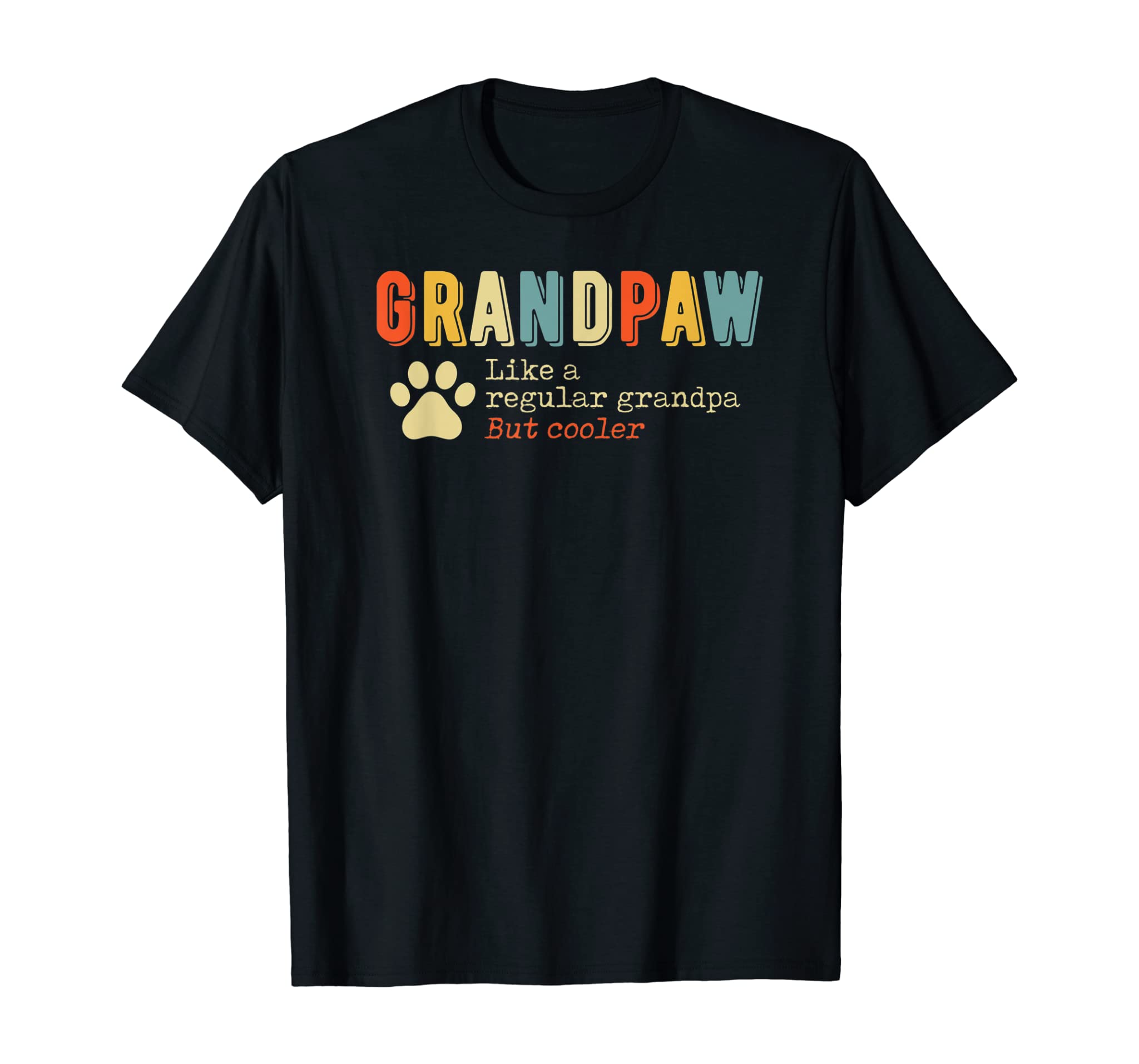 Grandpaw Vintage Grand Paw Regular Grandpa Dog Lover Gifts T-Shirt