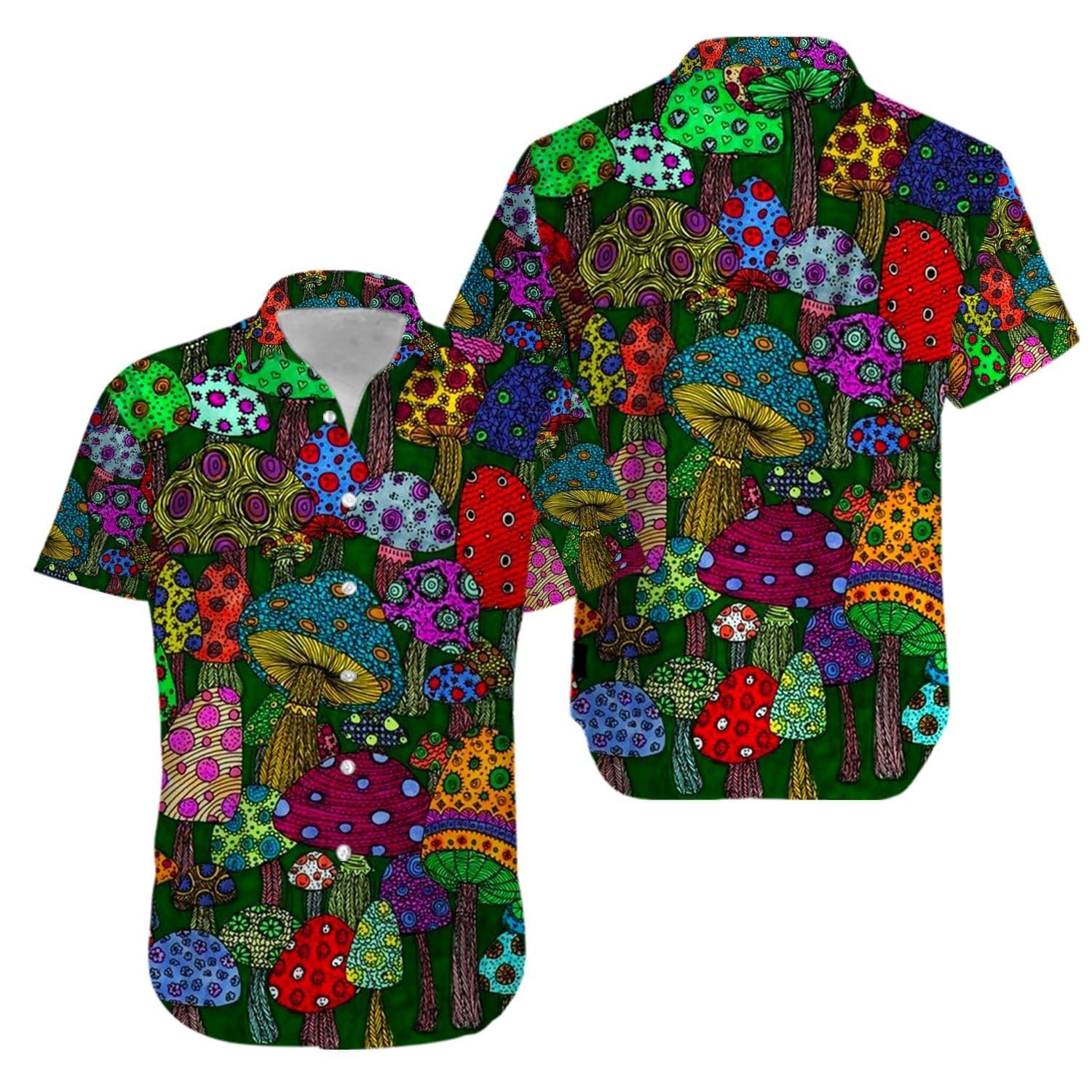 Hippie Vintage Trippy Mushroom Hawaii Shirt Unisex Adult Ha92704