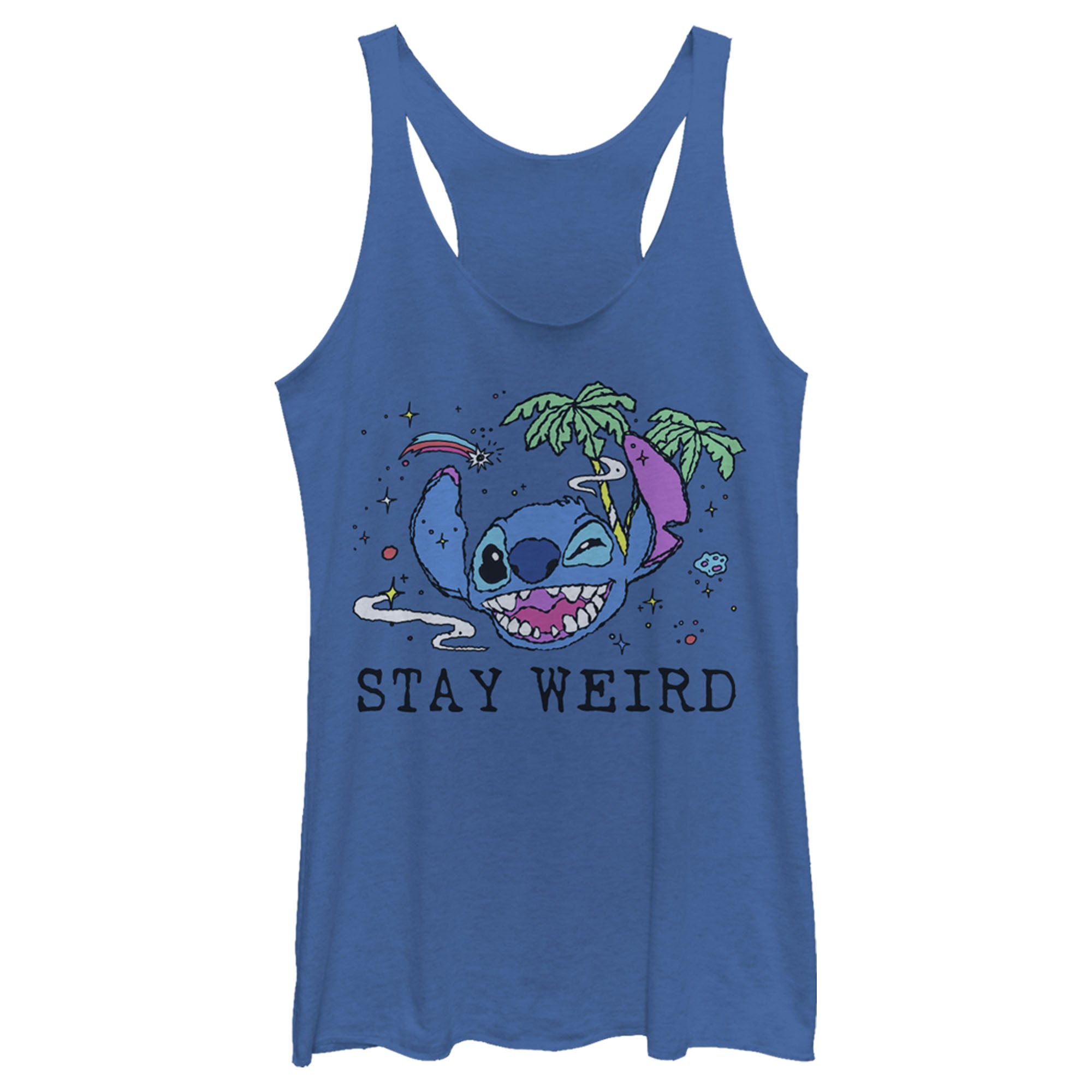 Women’S Lilo & Stitch Stay Weird Racerback Tank Top