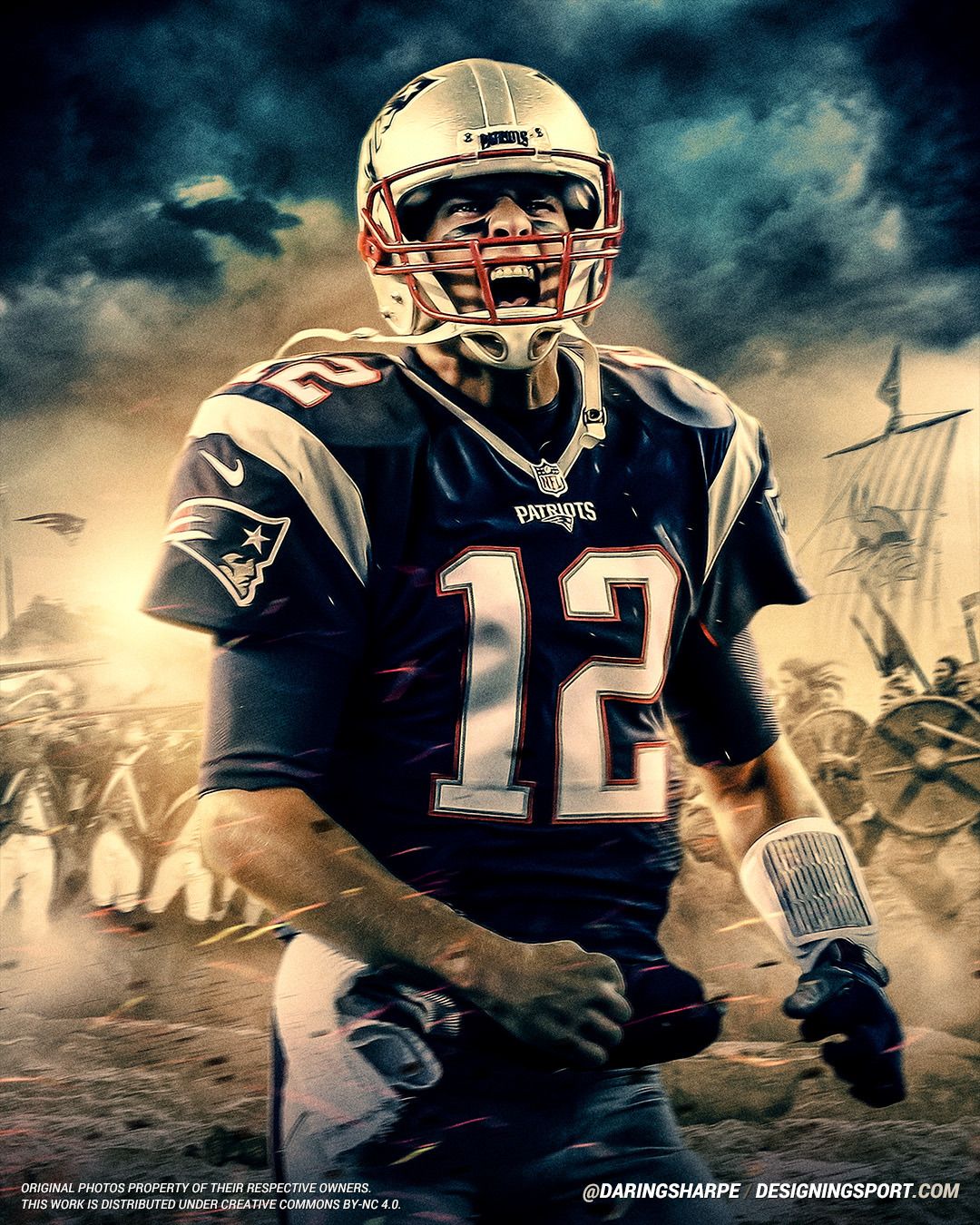 Tom Brady #12 New England Patriots Vs. Vikings Poster Canvas poster canvas