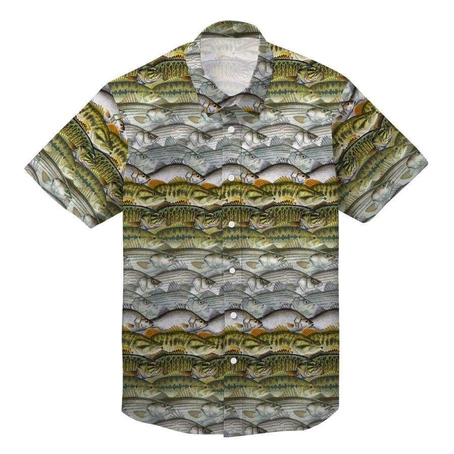 Bass Fishing Collection Hawaii All Over Printed Shirts Ha47735