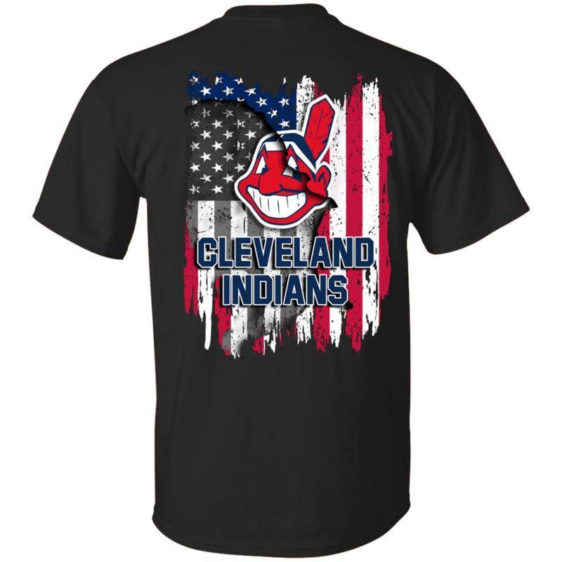 Cleveland Indians American Flag T-shirt Patriotism Fan Gift