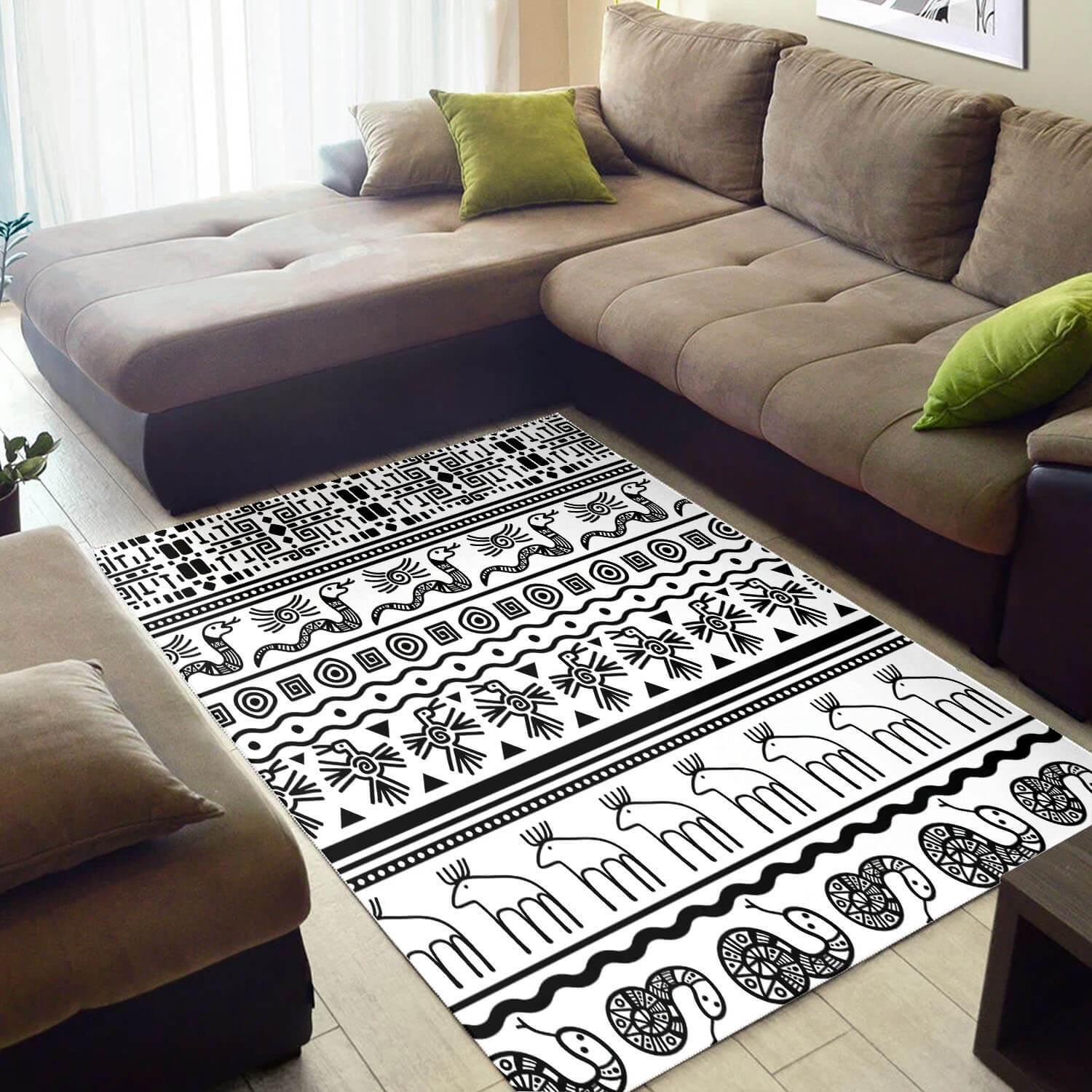 Trendy African American Rug Nice Natural Hair Afrocentric Pattern Art African Style Carpet African Themed Home Decor WBG3663