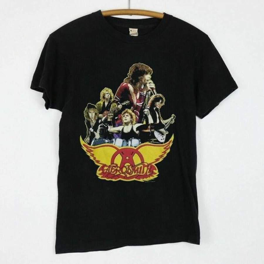 Vtg 80’S Aerosmith Walk This Way T Shirt Tour Concert Rock Band ReAv53