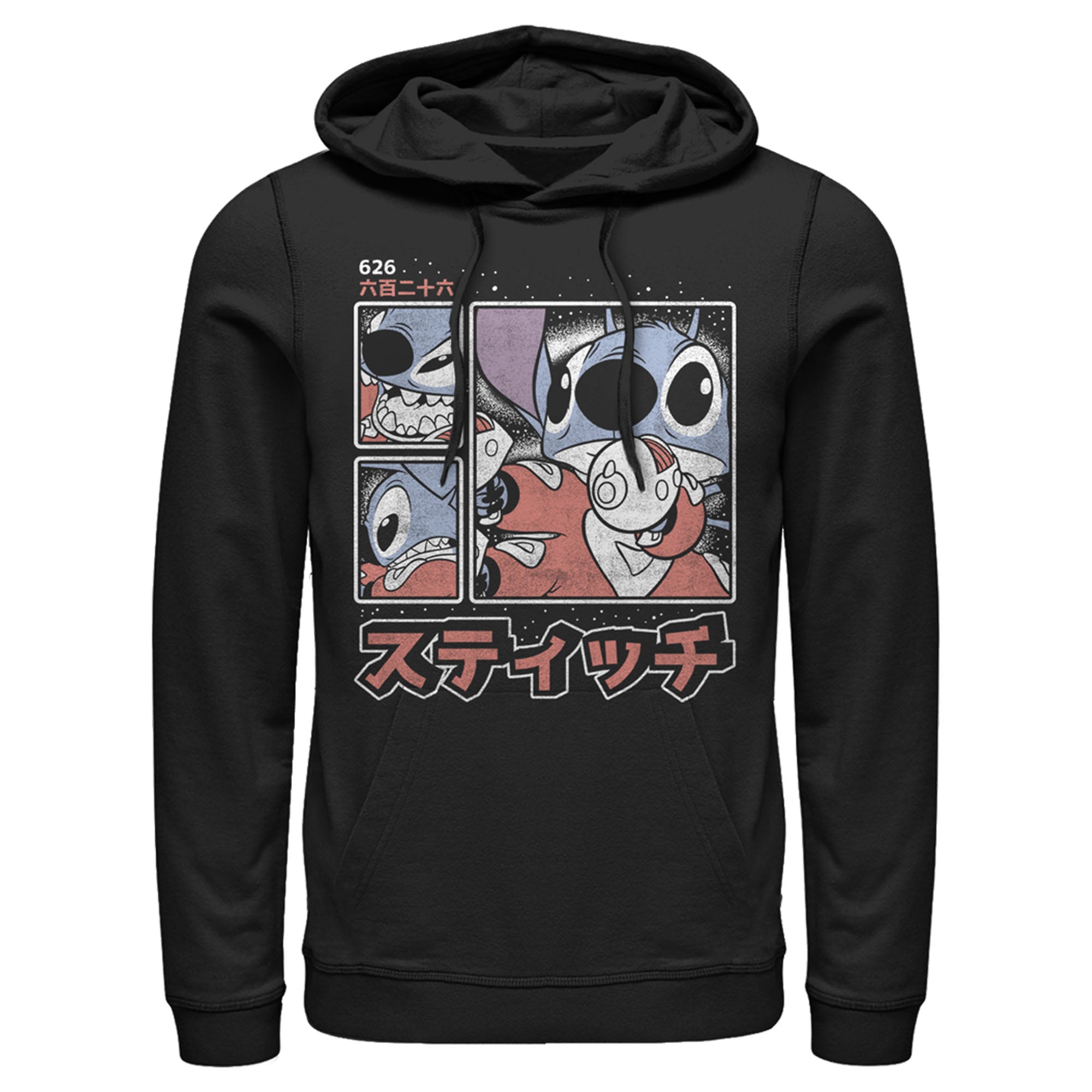 Men’S Lilo & Stitch Comic Book Panels Pull Over Hoodie