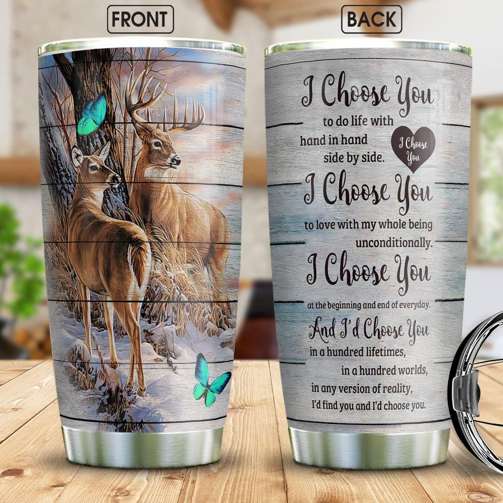Deer Hunt Couple HHAZ0504002Z Stainless Steel Tumbler