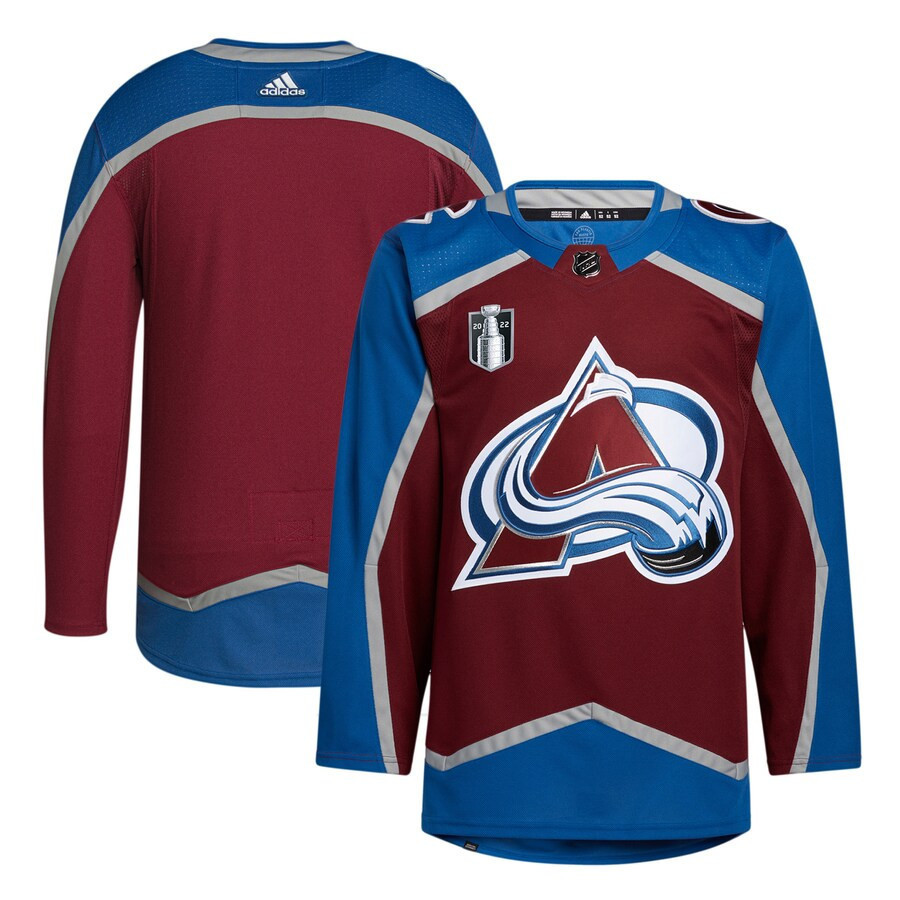 Colorado Avalanche 2022 Stanley Cup Final Patch Blank Jersey – Burgundy