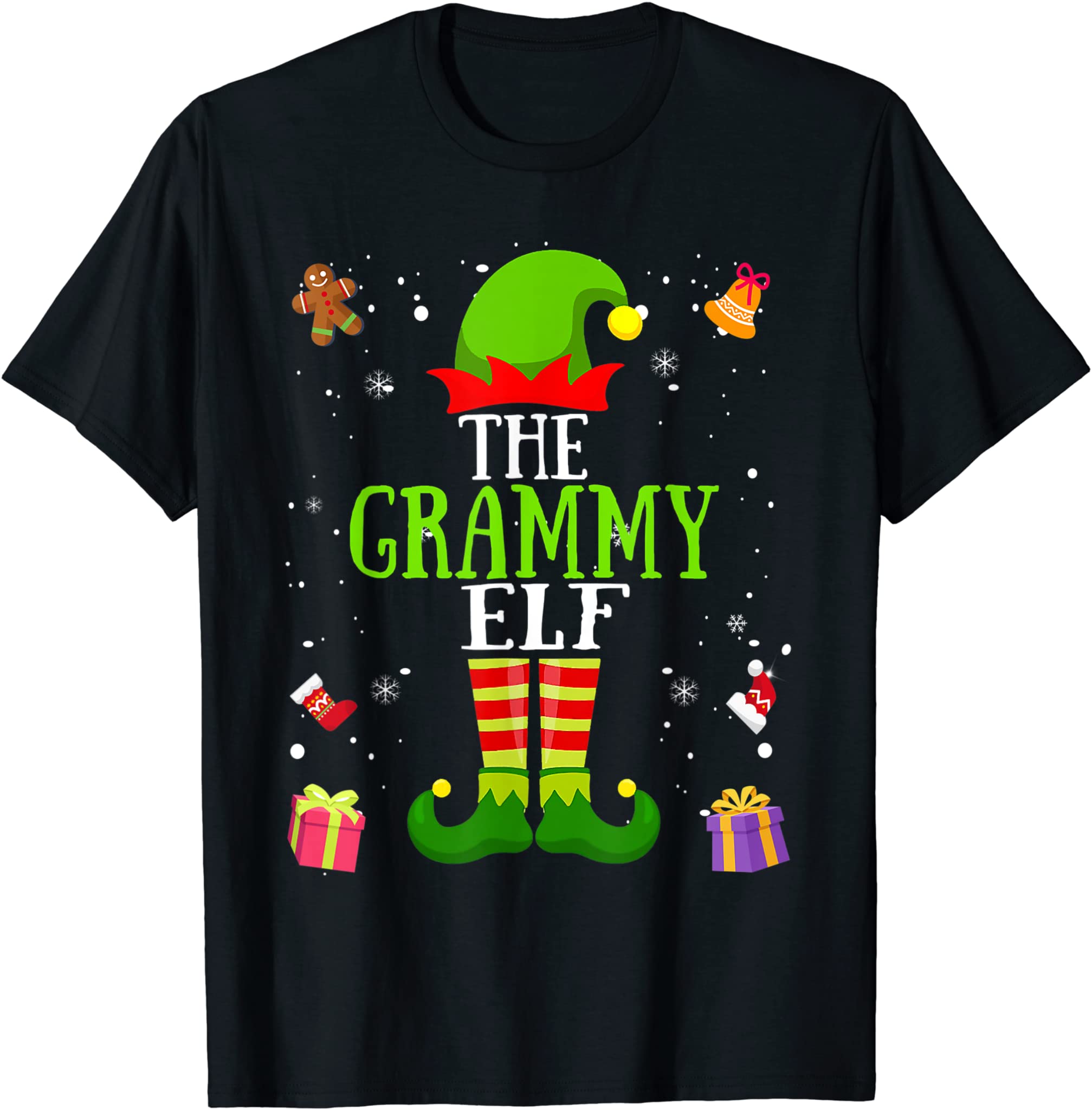 Grammy Elf Matching Family Group Christmas Party Pajama T-Shirt