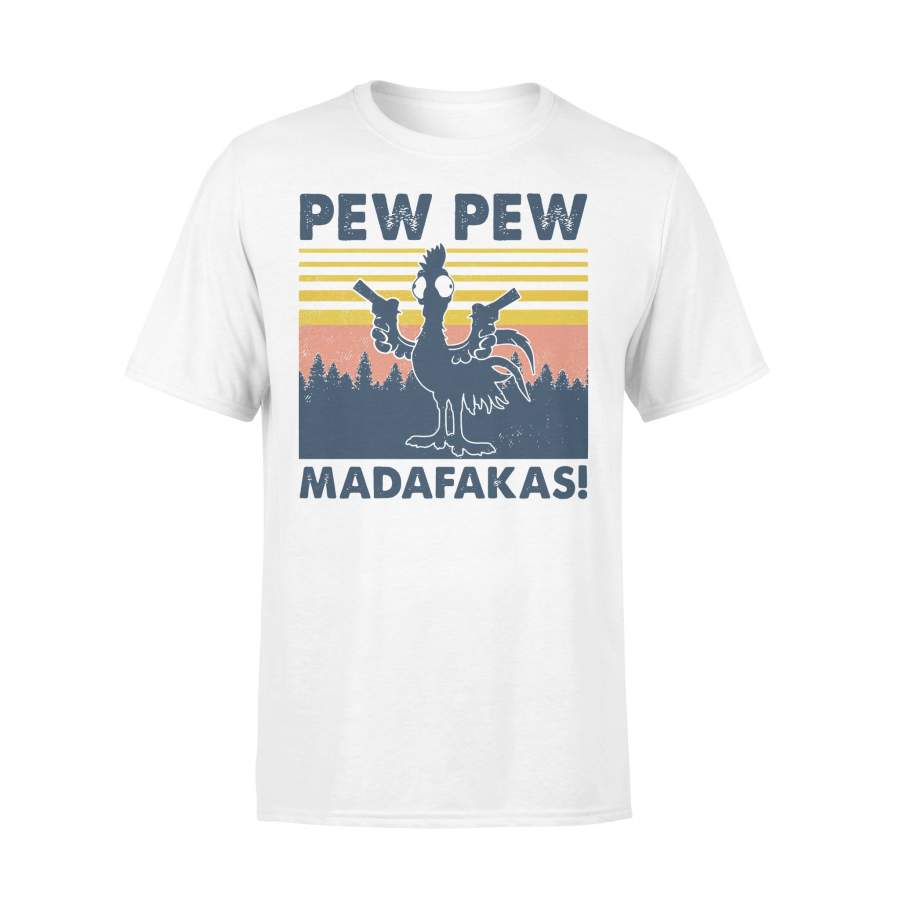 Chicken Pew Pew Madafakas Vintage Retro T-shirt