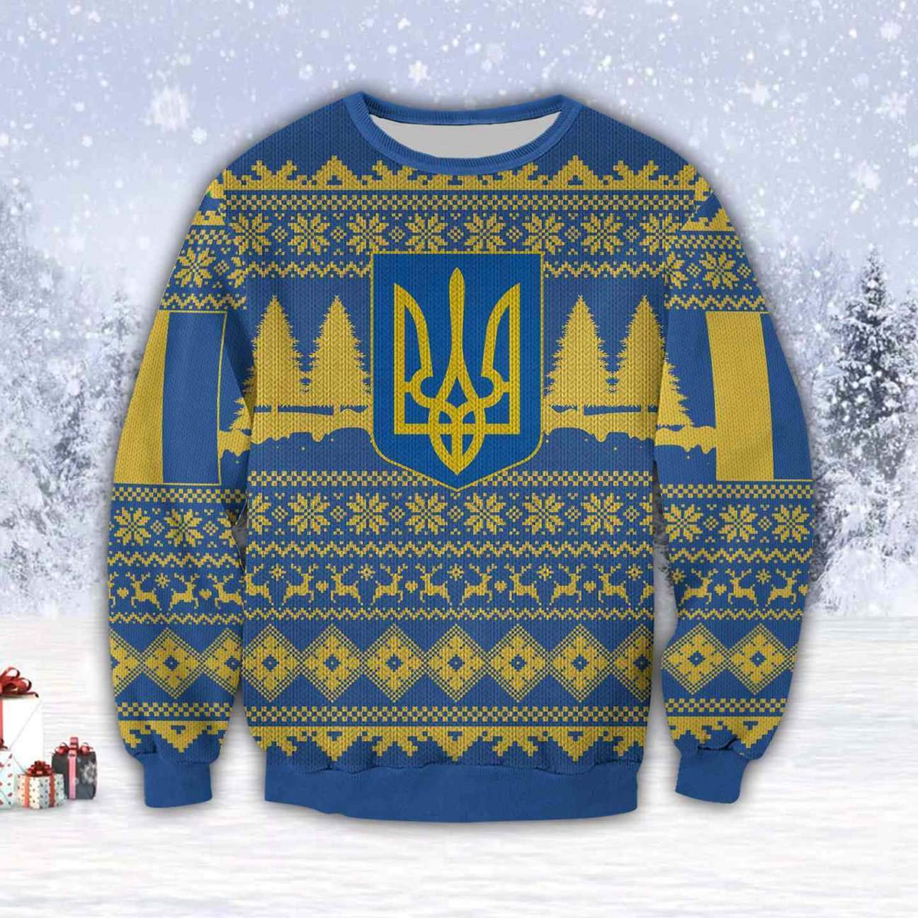 Ukraina 3D All Over Print Ugly Christmas Sweater Hoodie All Over Printed Cint10353