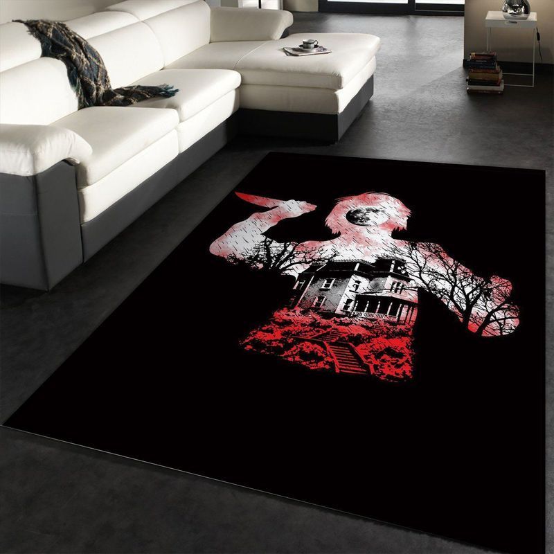 Inspired By The Classic Film Psycho I Hope You Like Halloween Area Rug Living Room Rug Home Decor Floor Decor