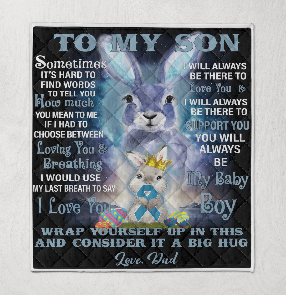 Wooni To My Son I Love You Rabbit Quilt Quilt Blanket Wn1512216