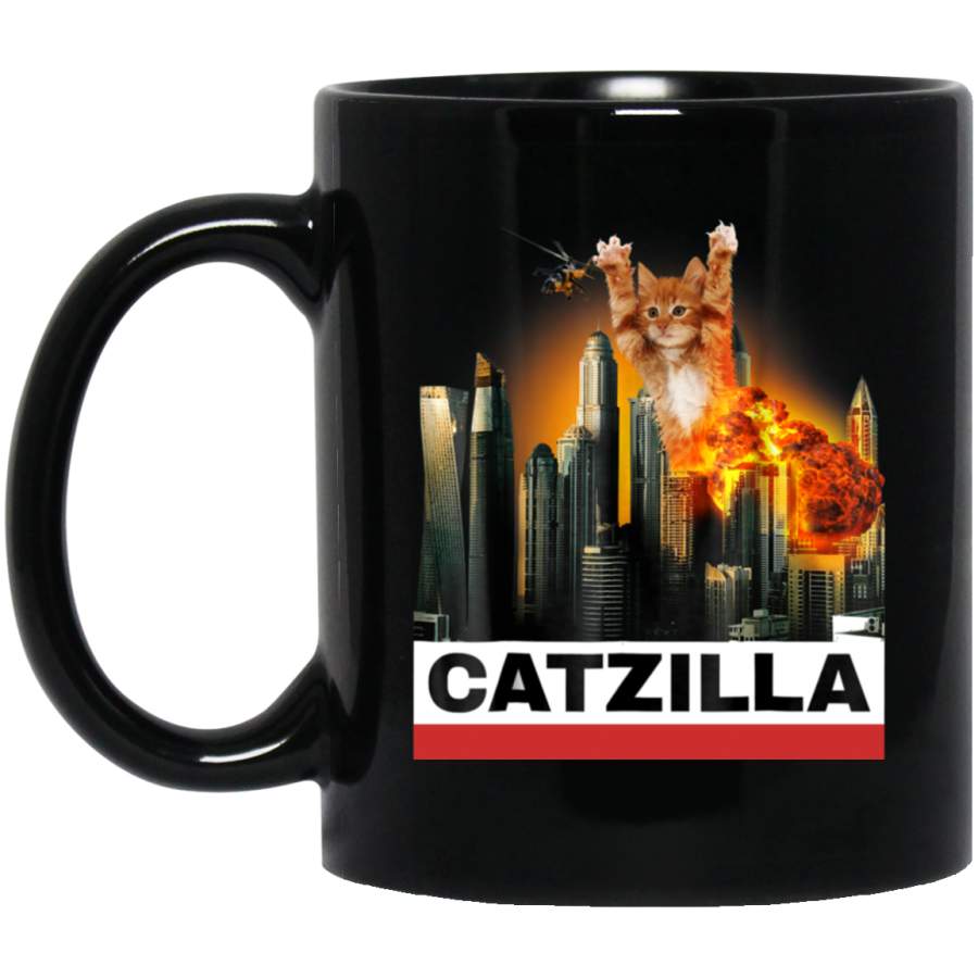 Vintage Catzilla Japanese Cat Kitten 11 oz Mug