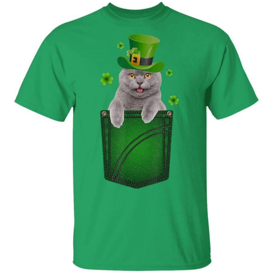 Cat In Your Pocket Kitty Kitten Lover St Patricks Day T Shirt Saint Paddys Patricks Tshirt Lucky Shirts Drink Green Beer Irish Gifts Funny Tee