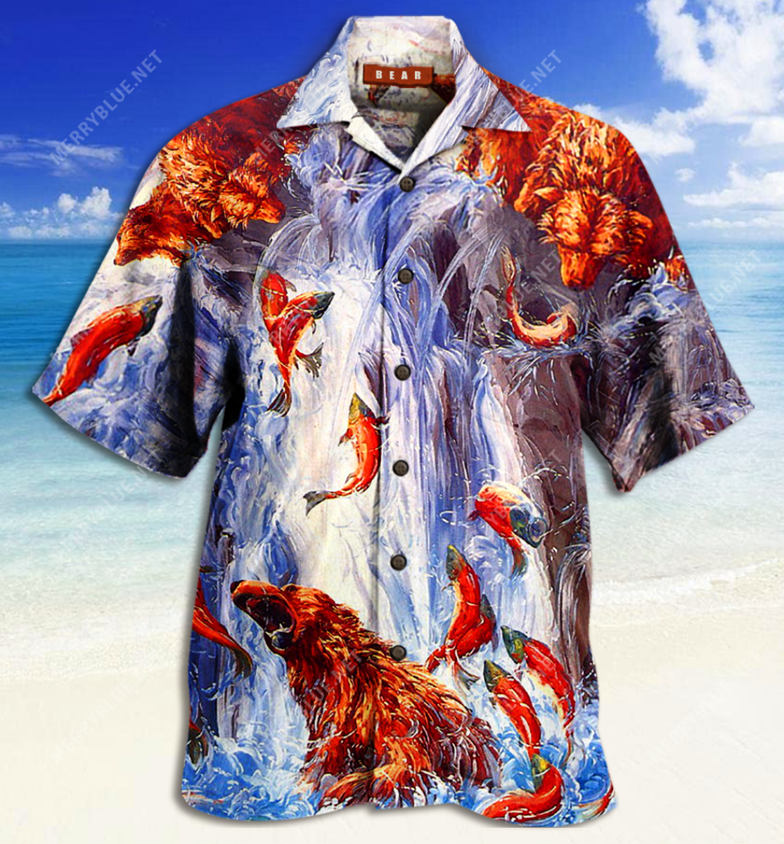 Fighting In Waterfall Unisex Hawaii Shirt Ha15270