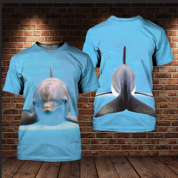 Dolphin Ocean Animal 3D All Over For Dolphin Lovers Us Unisex Size Shirt