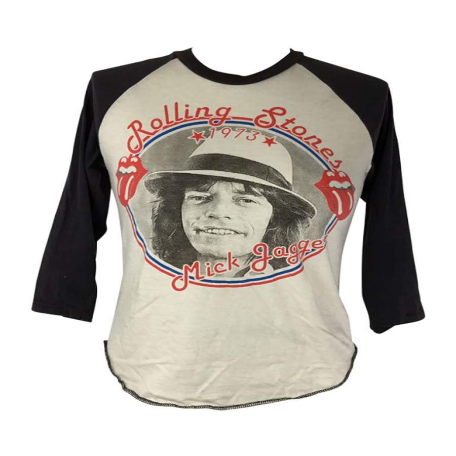 Vintage Rolling Stones Music Graphic Baseball Tshirt T0396