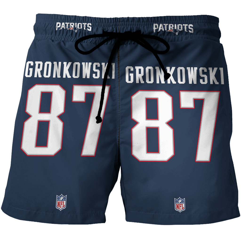 New England Patriots Gostkowski 87 Uniform 3D All Over Print Summer Beach Hawaiian Short