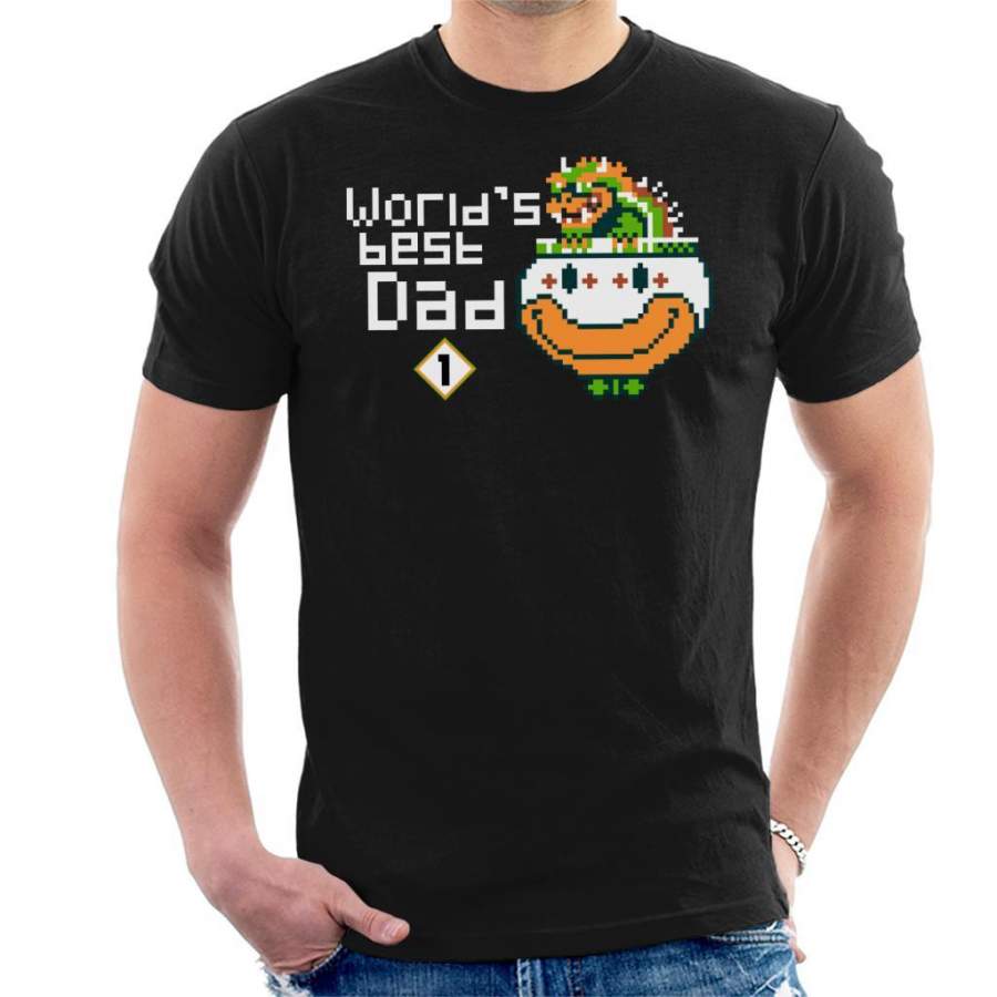 Worlds Best Dad Bowser Super Mario Bros Men’s T-Shirt