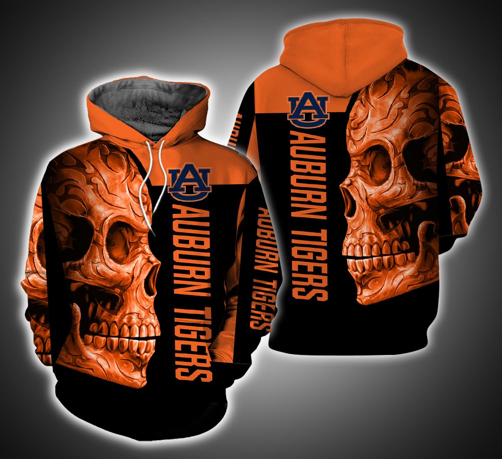 Auburn Tigers Skull Ver.12.15 3D Print Hoodie