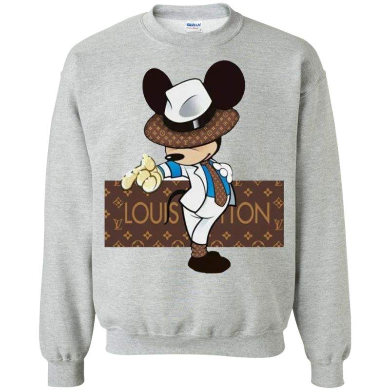 Discover Cool Louis Vuitton Mickey Mouse Shirt G180 Gildan Crewneck Pullover Sweatshirt 8 Oz ...