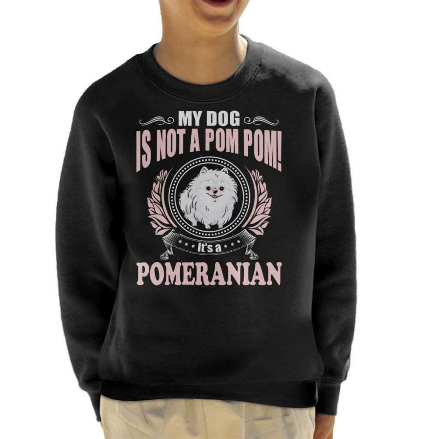 My Dog Is Not A Pom Pom Its a Pomeranian Kid’s Sweatshirt