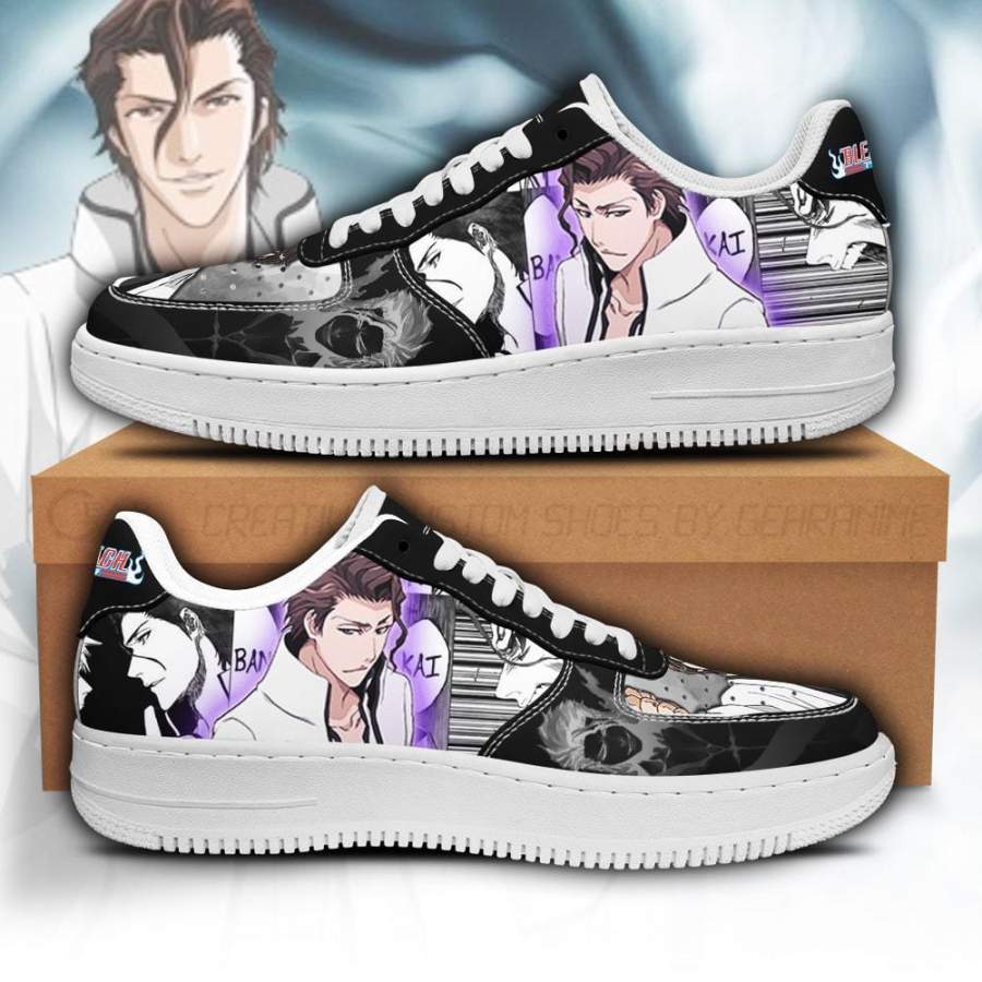 Sosuke Aizen Air Sneakers Bleach Anime Shoes Fan Gift Idea PT05