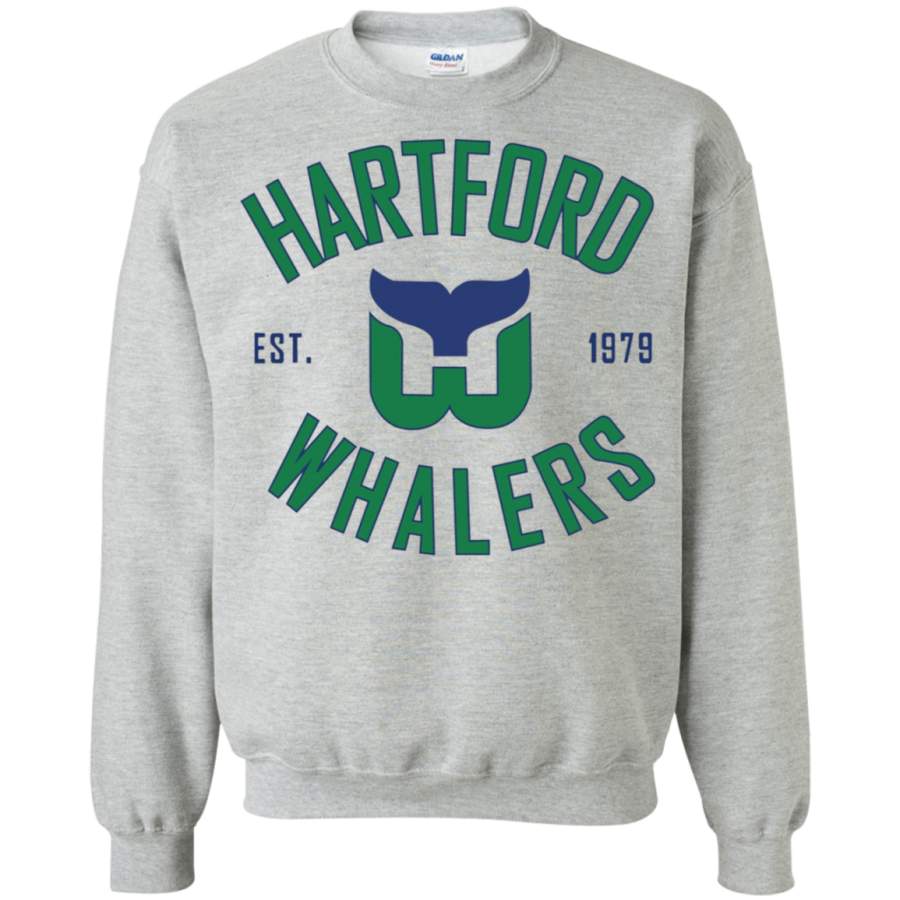 AGR Hartford whalers Crewneck Pullover Sweatshirt