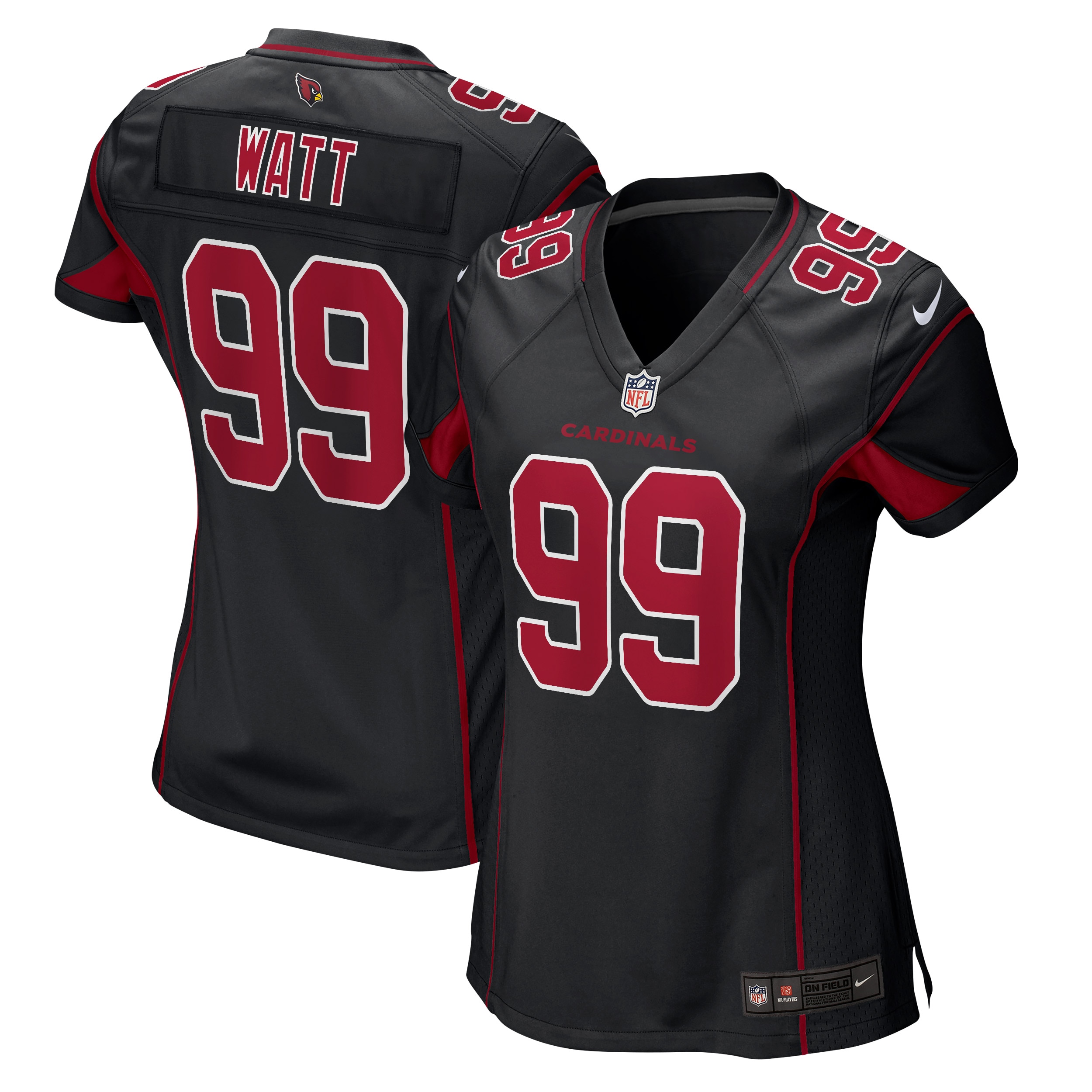 Women’s Arizona Cardinals J.J. Watt Black 2nd Alternate Game Jersey