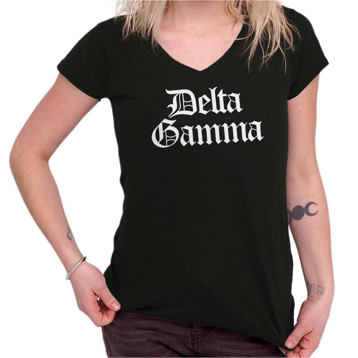 Ritual Of A Delta Gamma Junior Fit V-Neck T Shirt