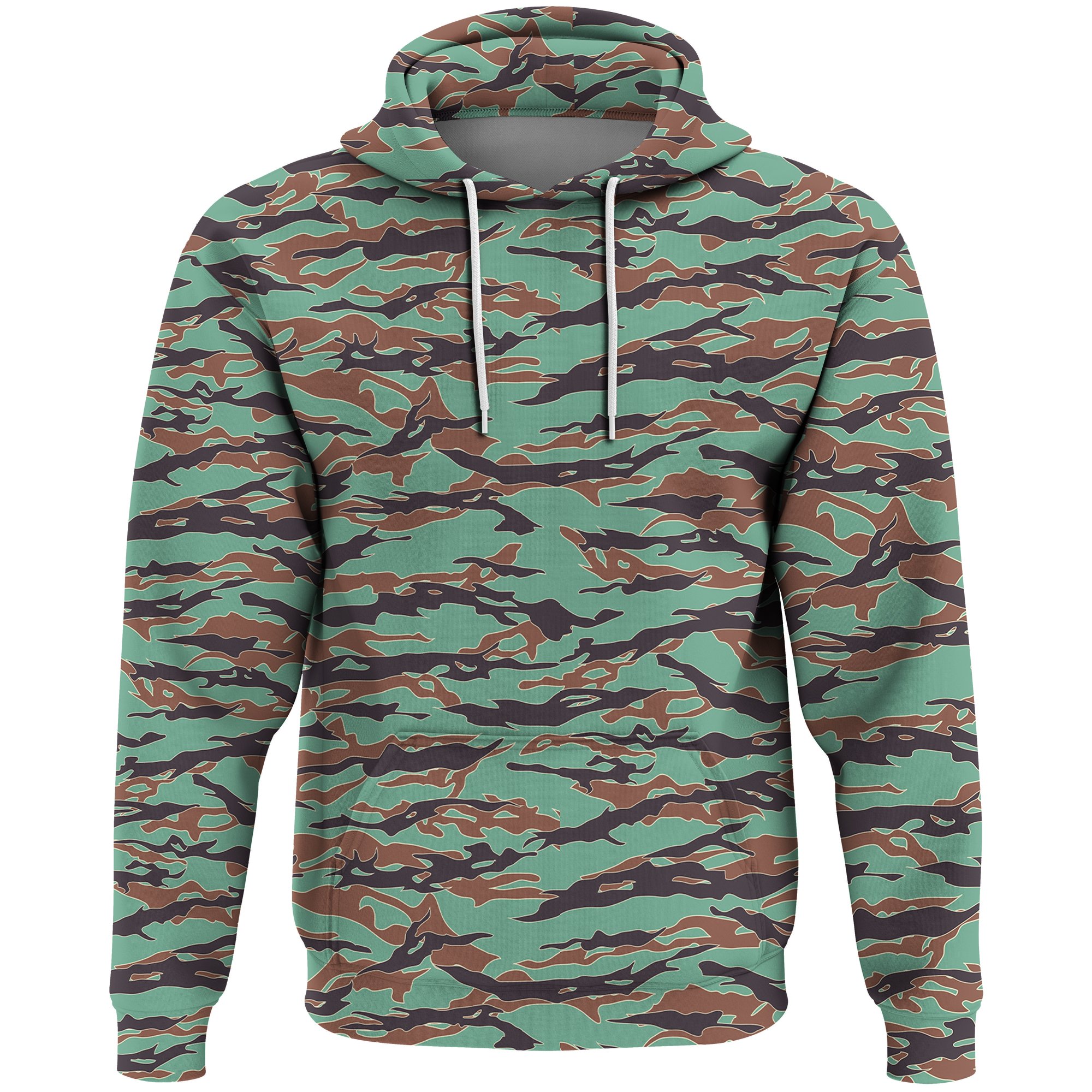 Army Guyana Tiger Stripe Camouflage Seamless Hoodie A27 