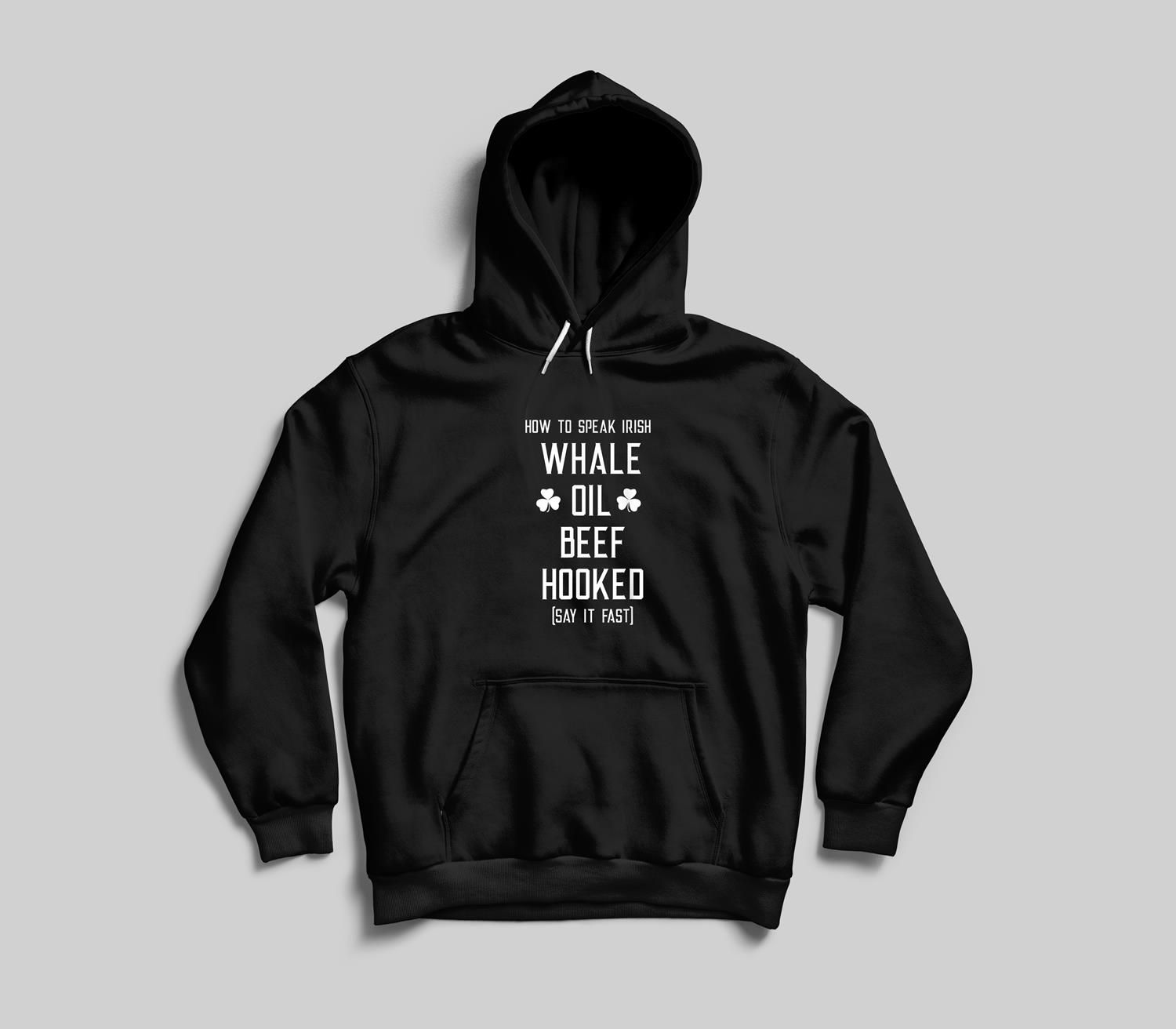 How To Speak Irish Whale Oil Beef Hooked Patrick Gift Youth hoodie