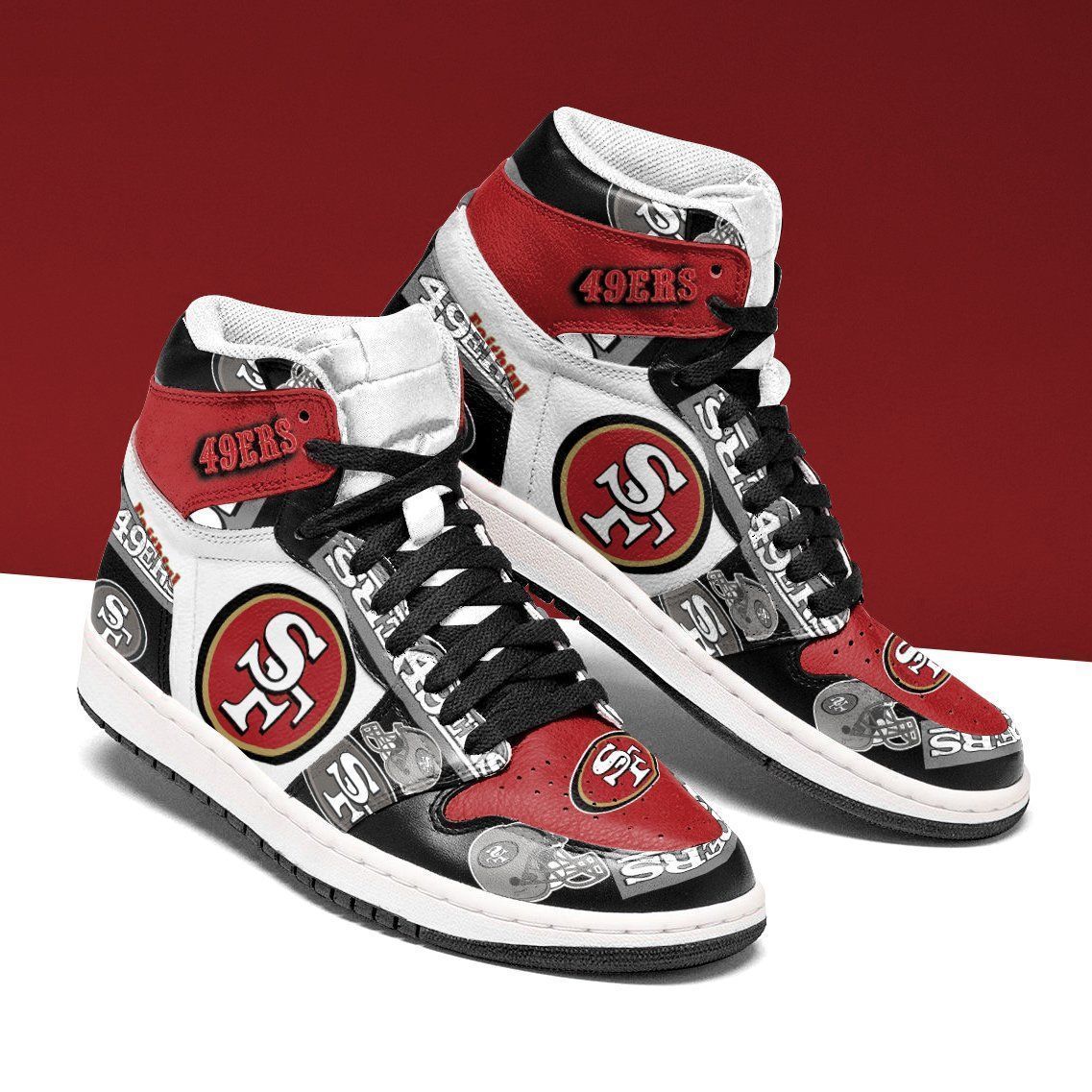 San Francisco 49Ers Men Air Jordan Sneakerunique Football Custom Shoes Sport Sneakers
