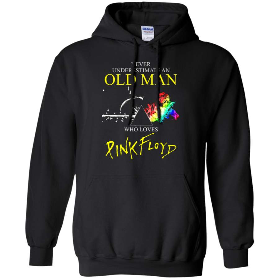 AGR Never Underestimate An Old Man Who Loves Pink Floyd Hoodie