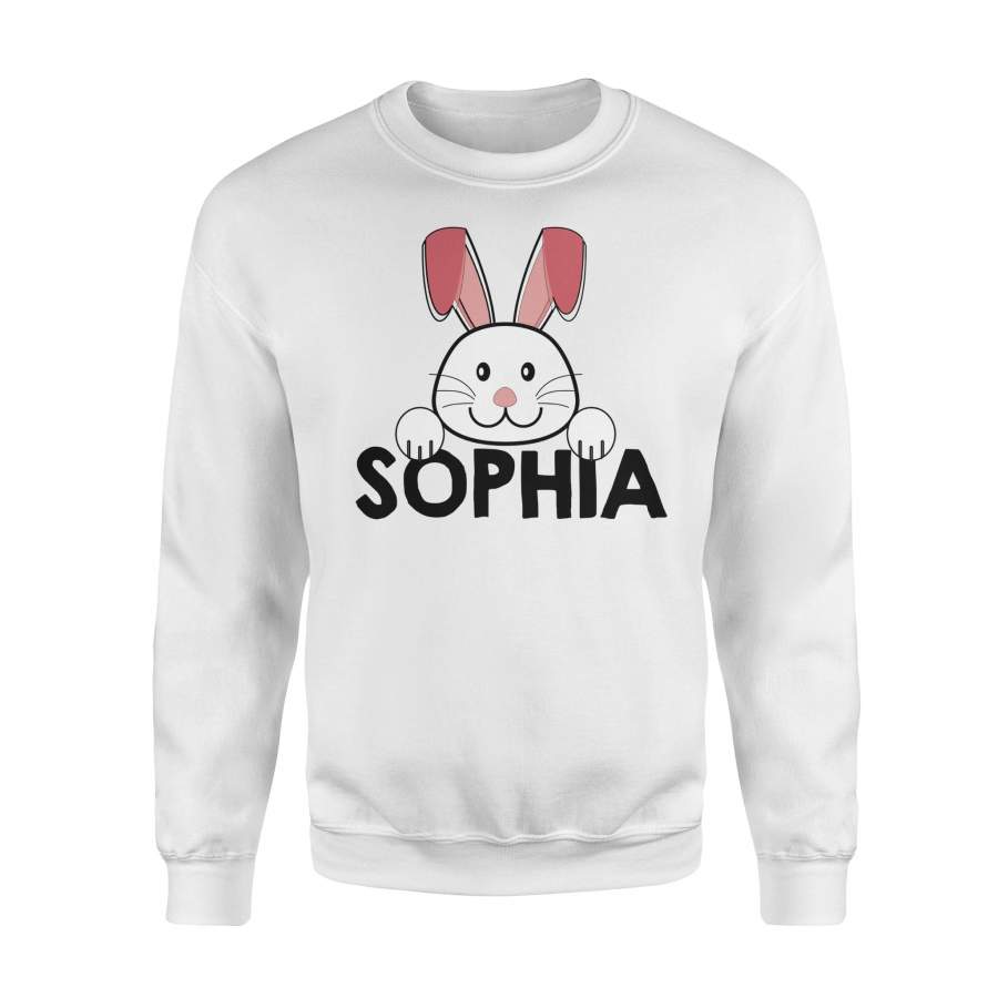 Kids Easter Bunny Egg Hunt Customized Sophia Sweatshirt