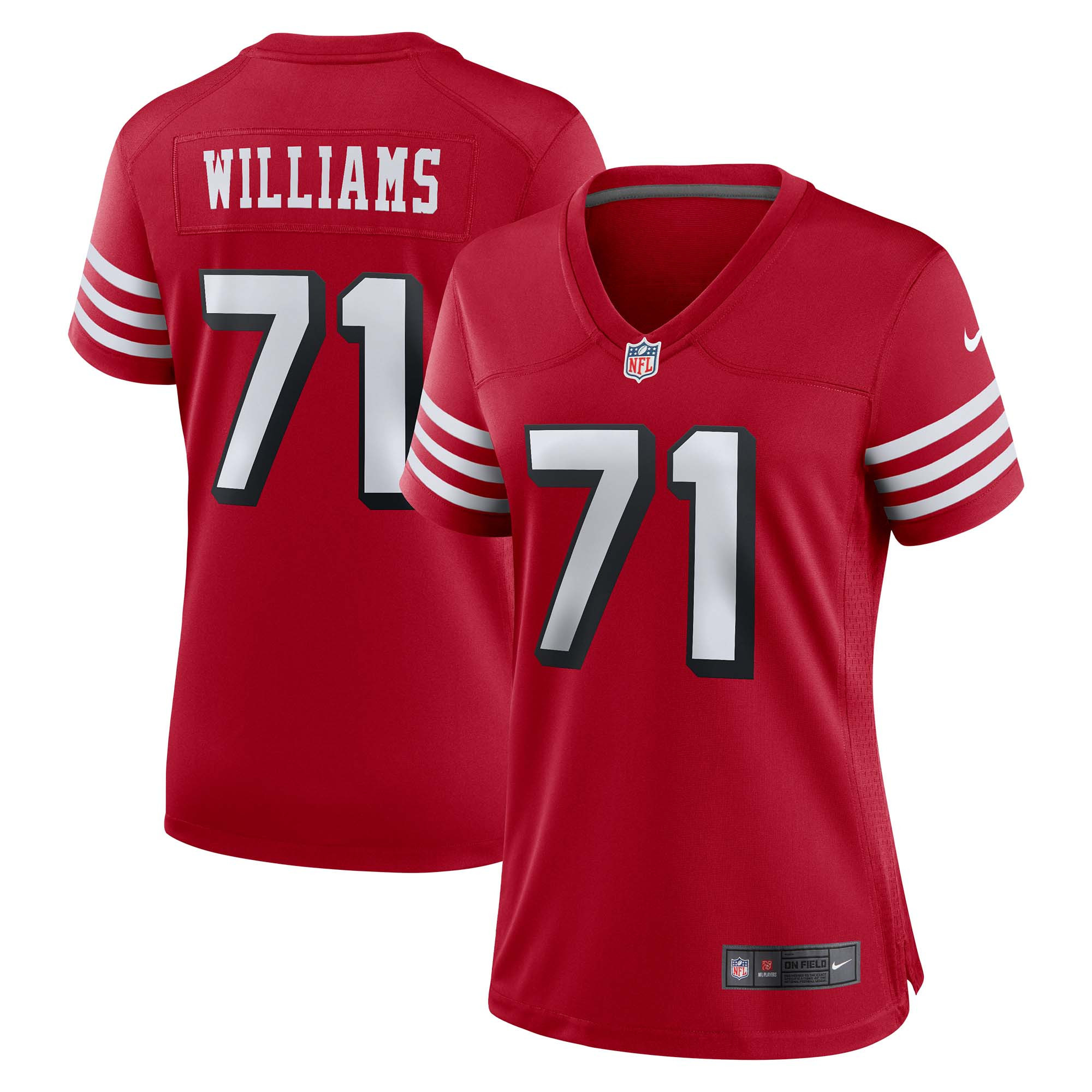 Trent Williams San Francisco 49ers Womens Alternate Game Jersey – Scarlet NFL