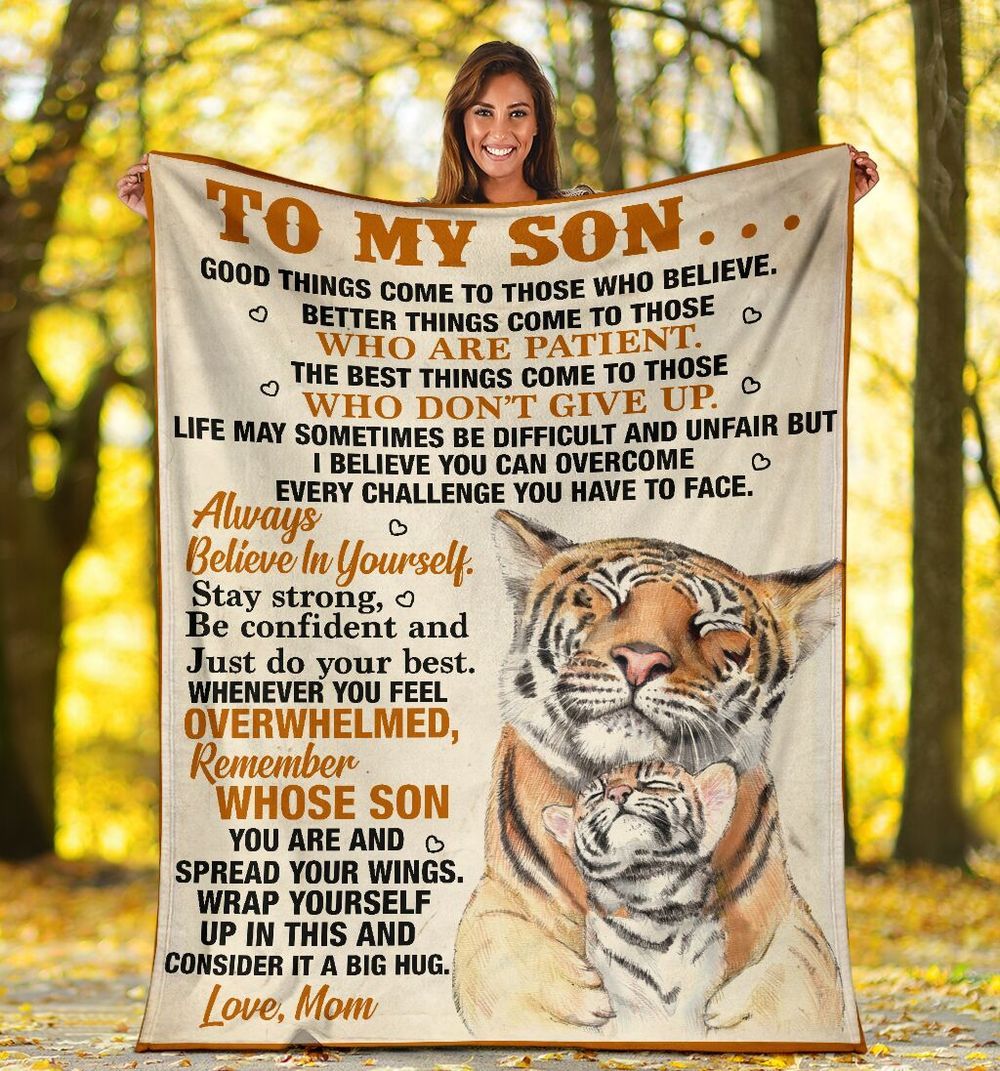 To My Son, I Love You So, Lion 3D All Over Printed Blanket