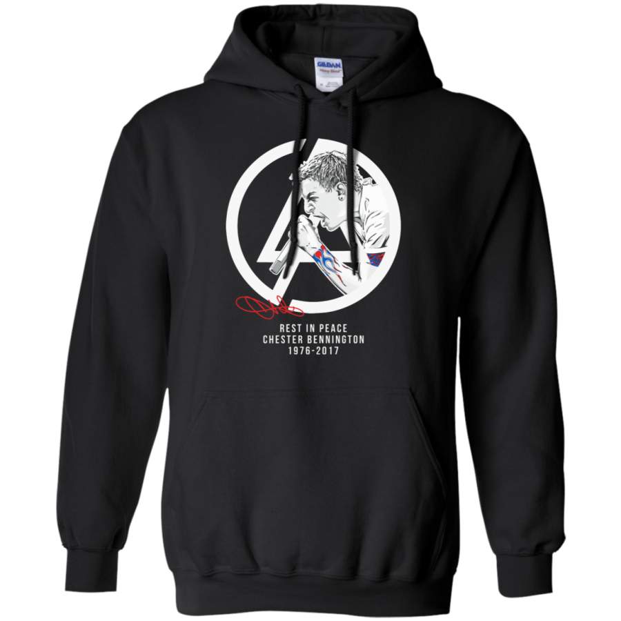 AGR Rest In Peace Chester Bennington Gildan Pullover Hoodie