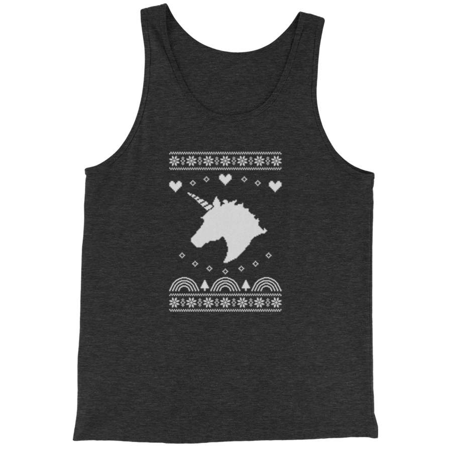 Unicorn Ugly Christmas Jersey Tank Top for Men