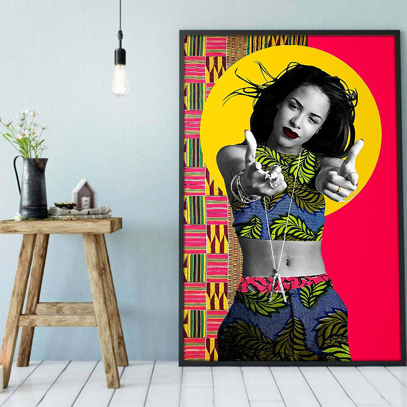 West Africa Custom Canvas Prints Graphic African American Poster Art Print Black Girl African Man Delightful Dorm Room Canvas