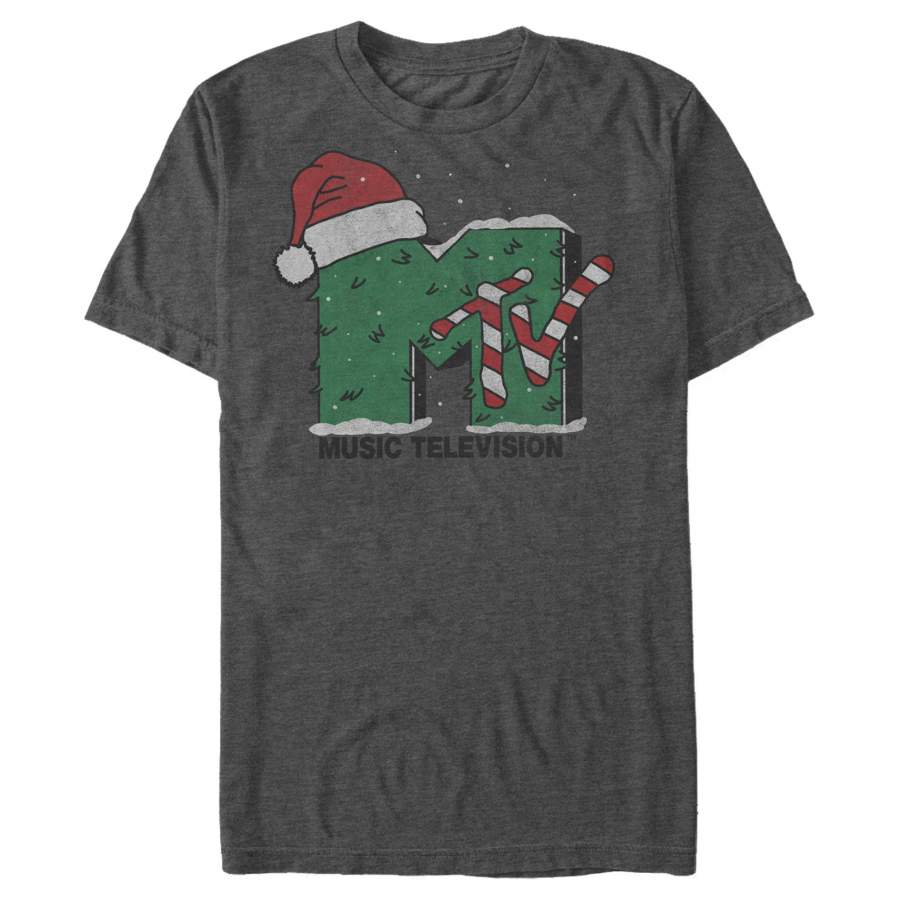 MTV Men’s Christmas Monster Logo  T Shirt