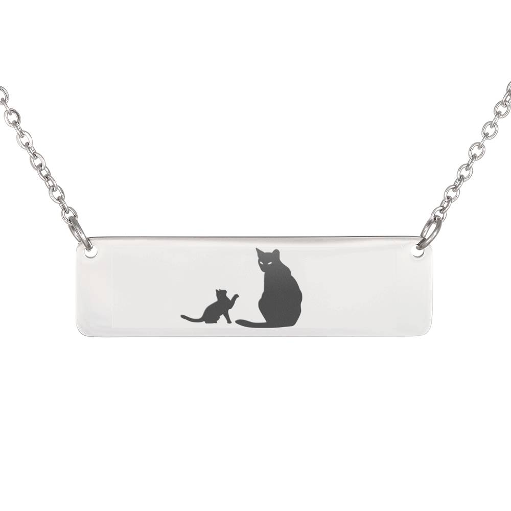 Mama Cat + 1 Kitten Necklace: A Perfect Mother’S Day Gift: Personalized