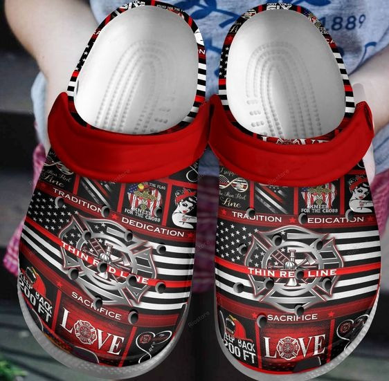 Firefighter Job Love Gift Rubber clog Shoes Comfy Footwear